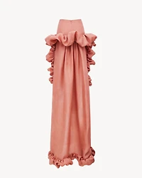 bubble cascade skirt silk gazar