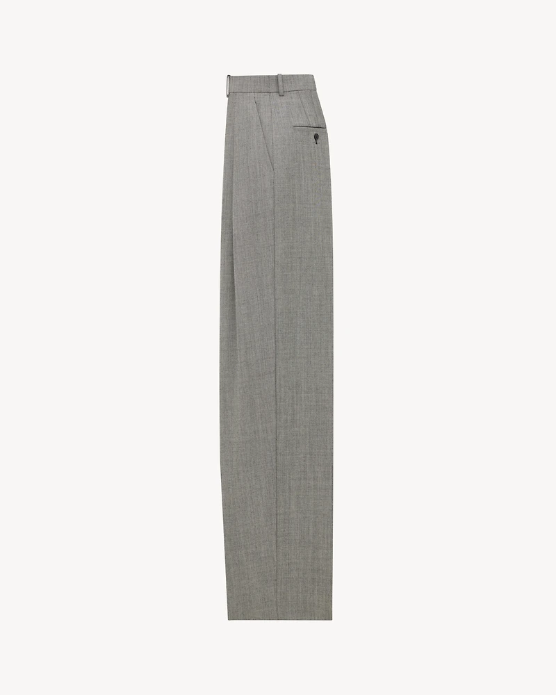 wide-leg pants wool twill