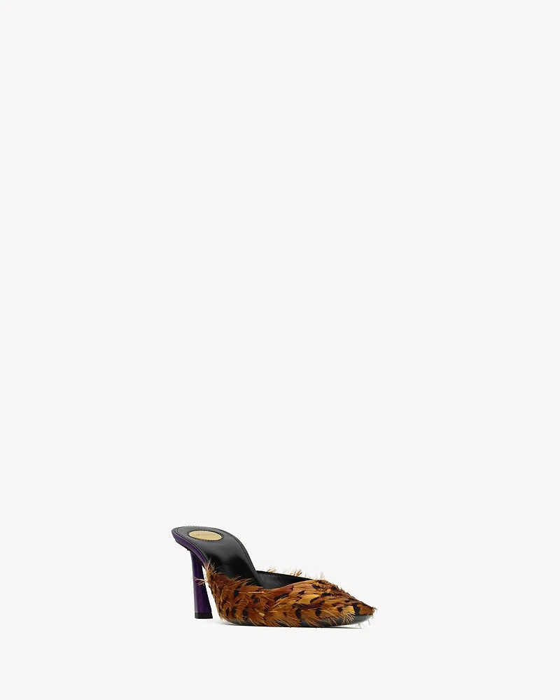TRISH mules feathers