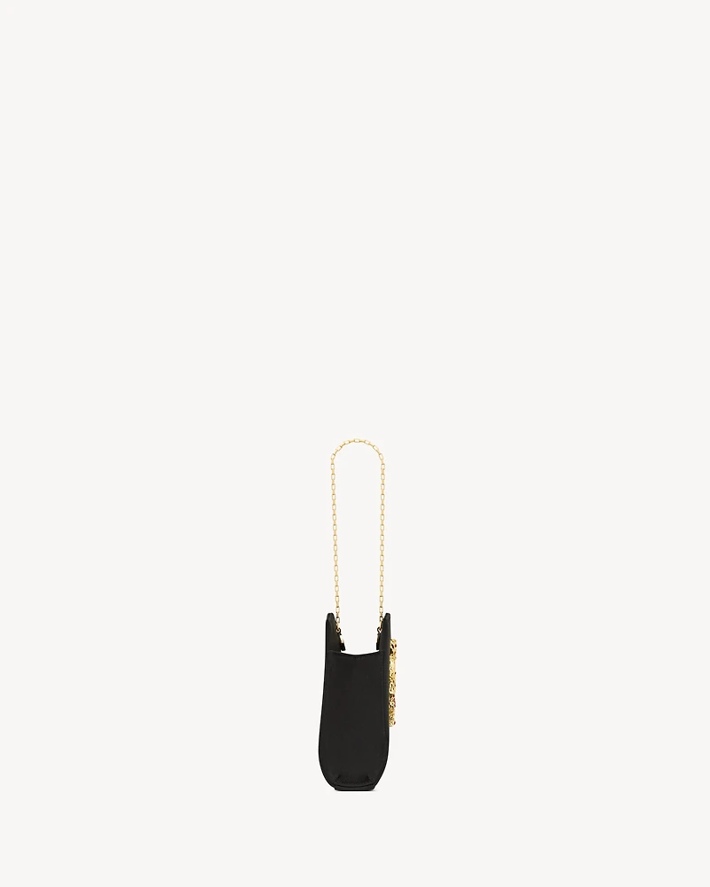 EVENING mini bracelet bag in satin