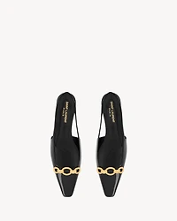 Blade slingback flats patent leather