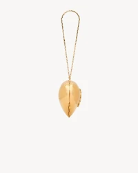 EVENING mini heart minaudière in brass
