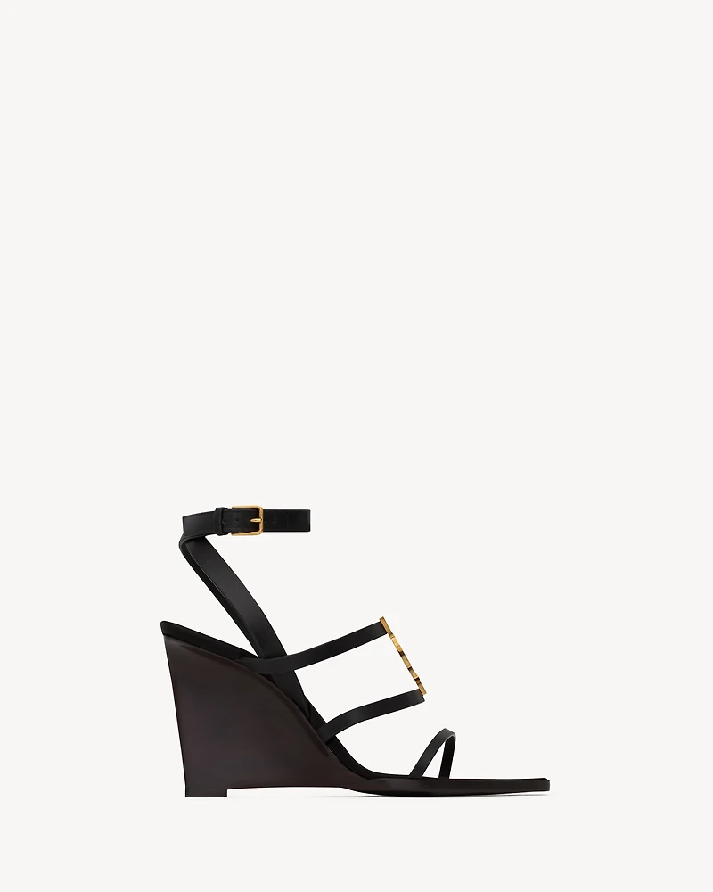 CASSANDRA wedges smooth leather