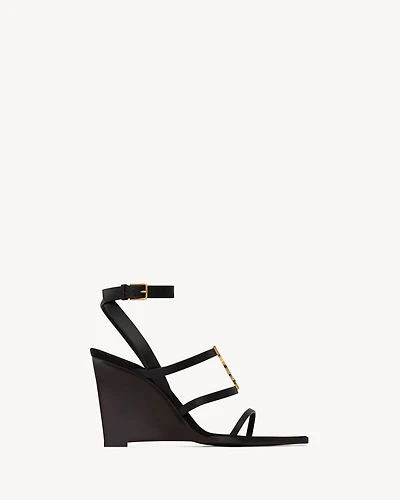 CASSANDRA wedges smooth leather