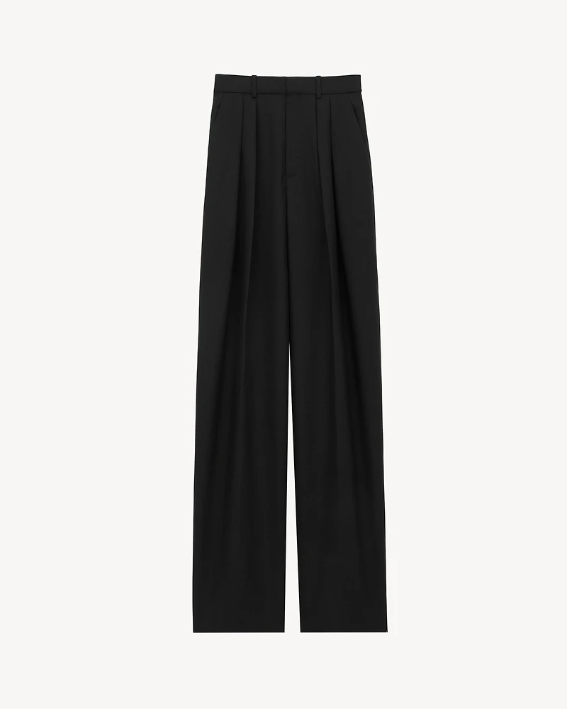 wide-leg pants wool canvas