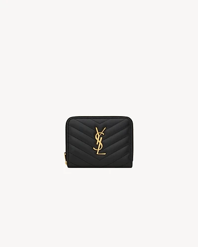 CASSANDRE MATELASSÉ compact zip-around wallet in lambskin