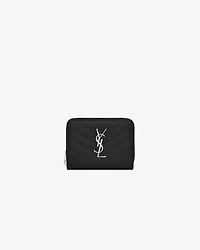 CASSANDRE MATELASSÉ compact zip around wallet in grain de poudre leather