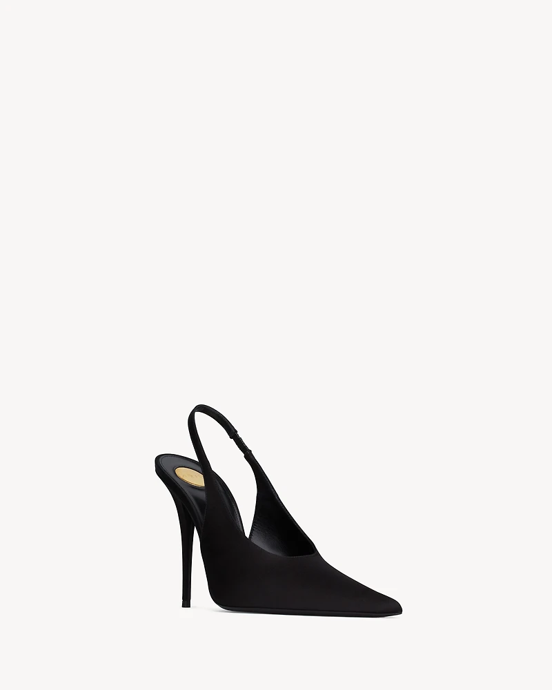 L'ENTRACTE slingback pumps satin crepe