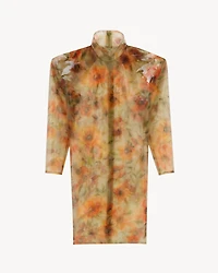 boxy dress in floral silicone