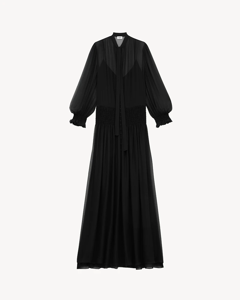 lavallière dress silk crepe muslin