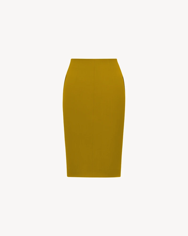 pencil skirt satin