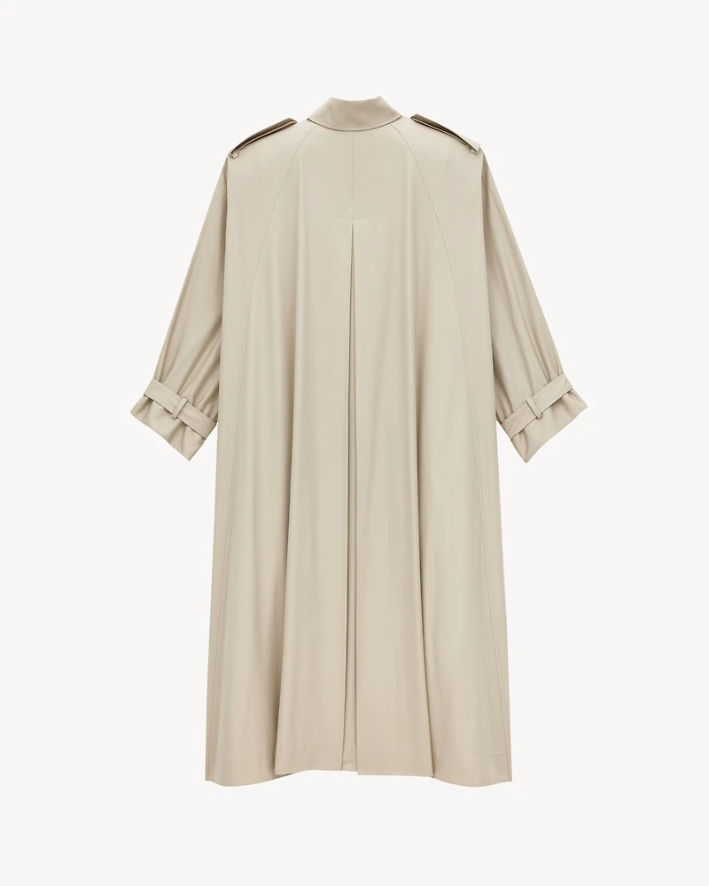 cape trench coat cotton twill