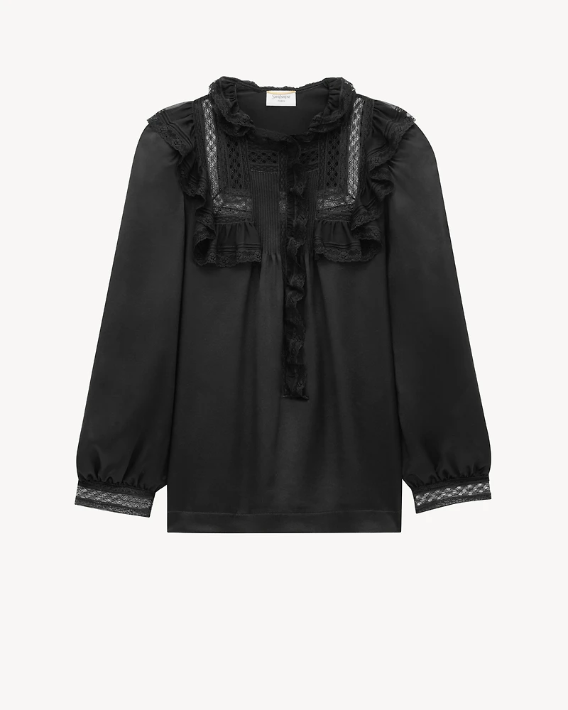 prairie blouse silk satin