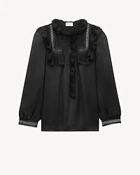prairie blouse silk satin