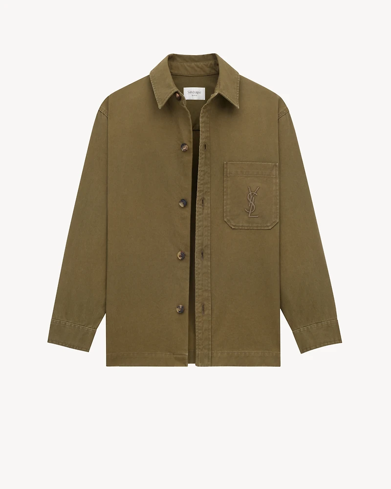 CASSANDRE overshirt cotton and linen gabardine