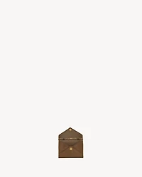 LETTER chain card case in lizard