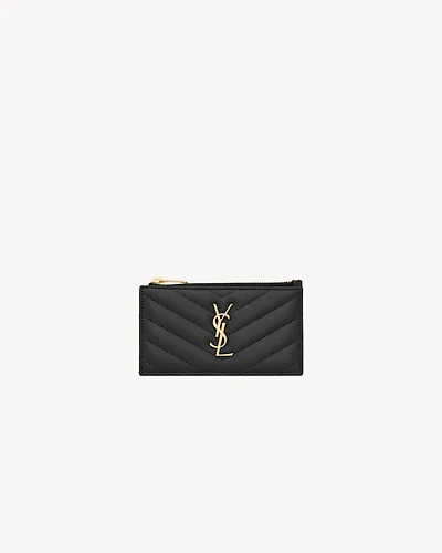 CASSANDRE MATELASSÉ FRAGMENTS CARD CASE IN LAMBSKIN