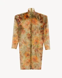boxy dress in floral silicone