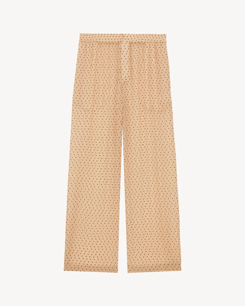 pajama set dotted silk chiffon