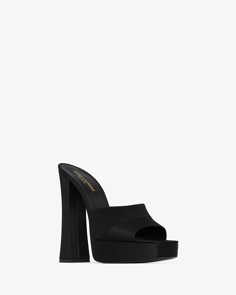 BOOGIE platform mules satin crepe