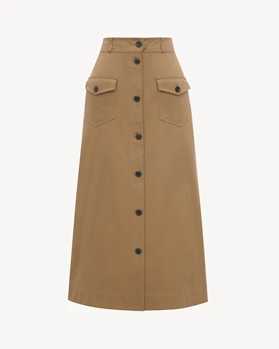 midi skirt cotton serge