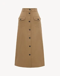 midi skirt cotton serge