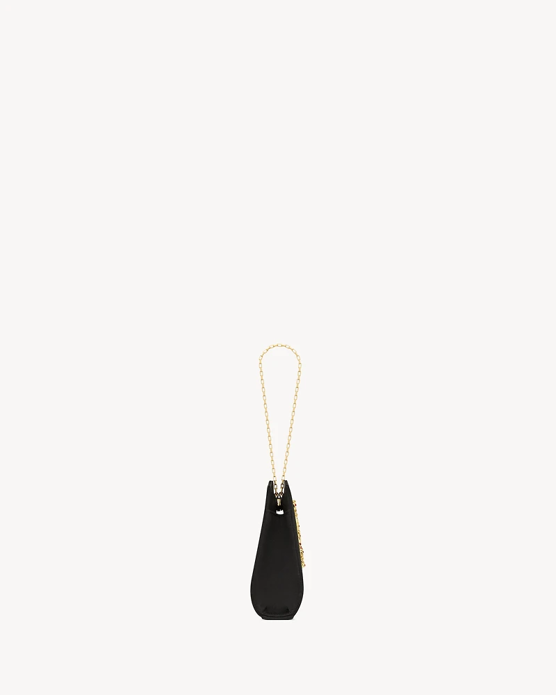 EVENING mini bracelet bag in satin
