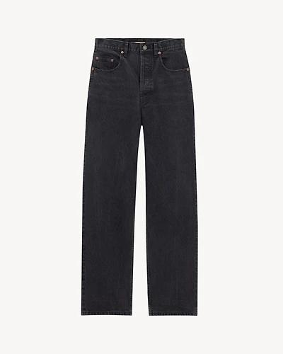 carrot-fit jeans used paris black denim