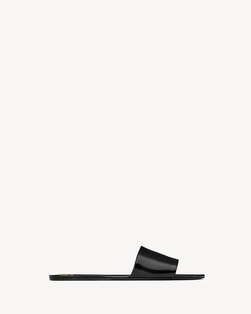 CARLYLE slides glazed leather