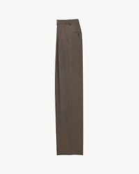 wide-leg pants herringbone wool
