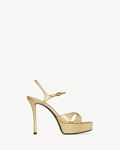 DEBBIE platform sandals metallic leather
