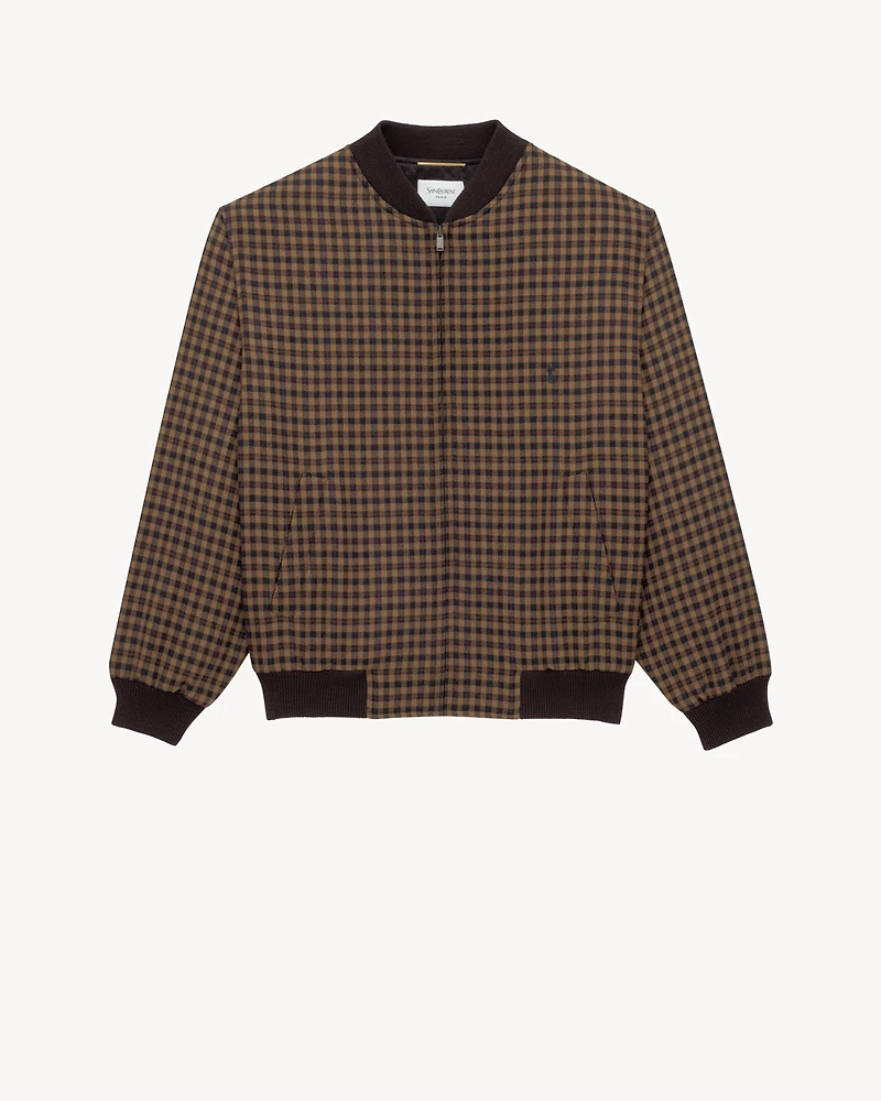 CASSANDRE bomber jacket wool check
