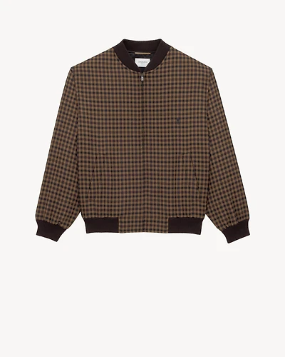 CASSANDRE bomber jacket wool check