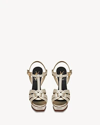tribute sandals metallic leather