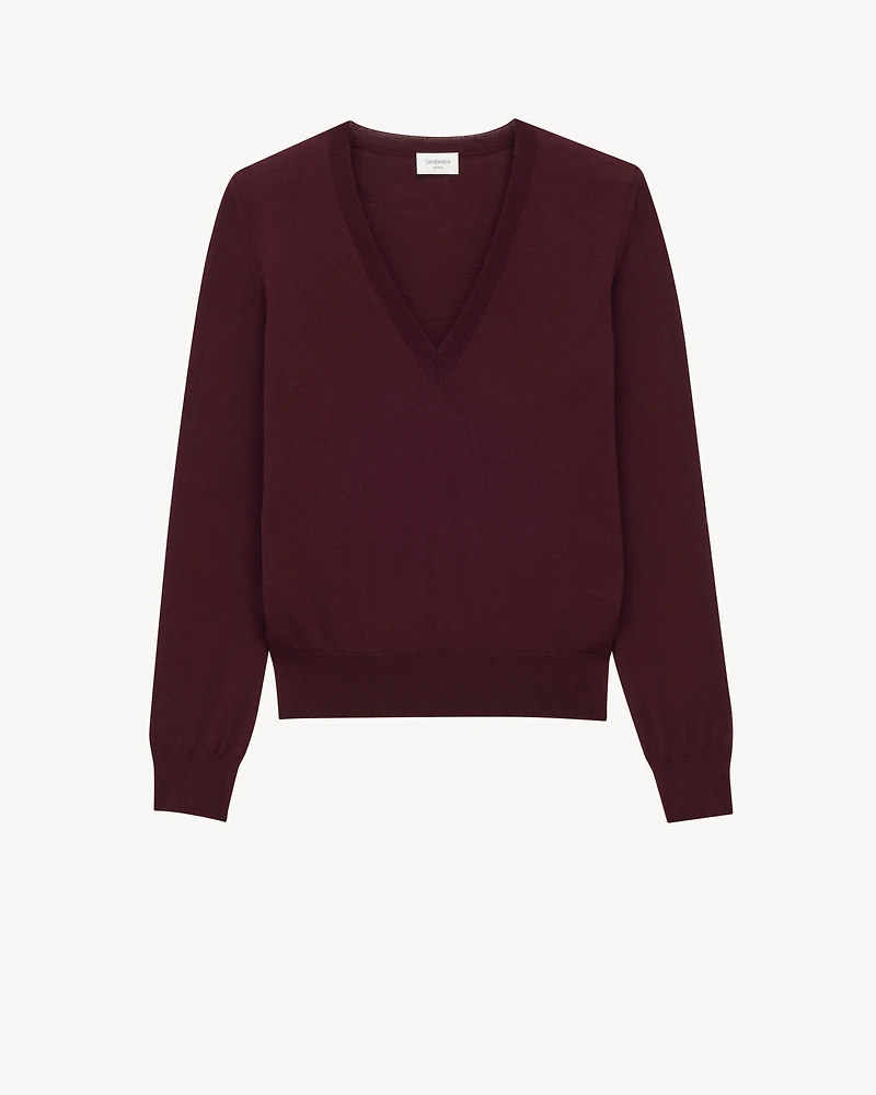 V-neck sweater wool