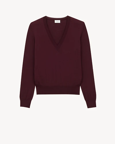 V-neck sweater wool