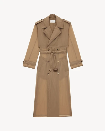 Trench coat crinkled polyamide