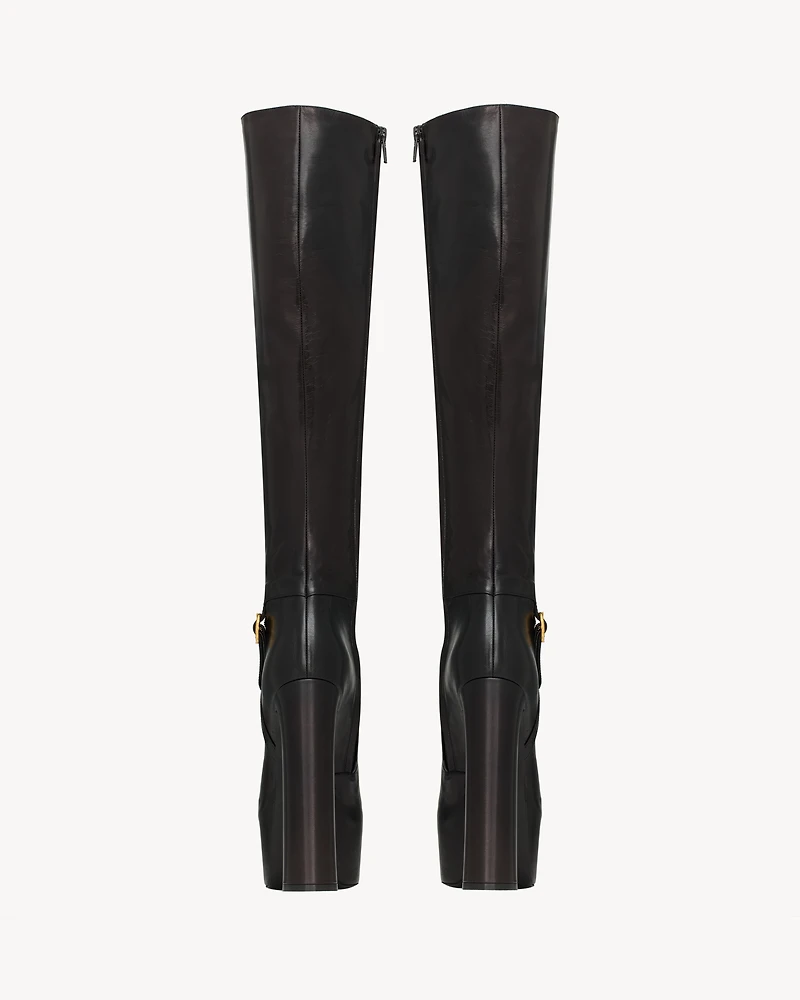 NICO platform boots smooth leather