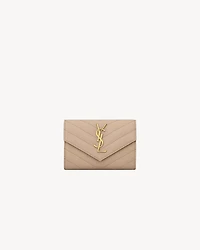CASSANDRE MATELASSÉ SMALL ENVELOPE WALLET IN GRAIN DE POUDRE LEATHER