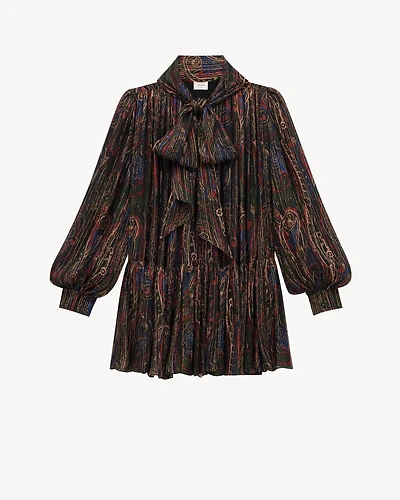 lavallière dress paisley lurex silk
