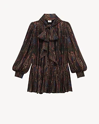 lavallière dress paisley lurex silk