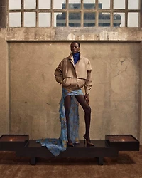 cascade skirt floral silk muslin