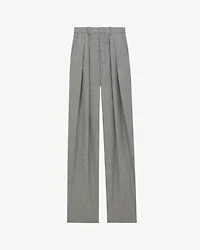 wide-leg pants wool twill