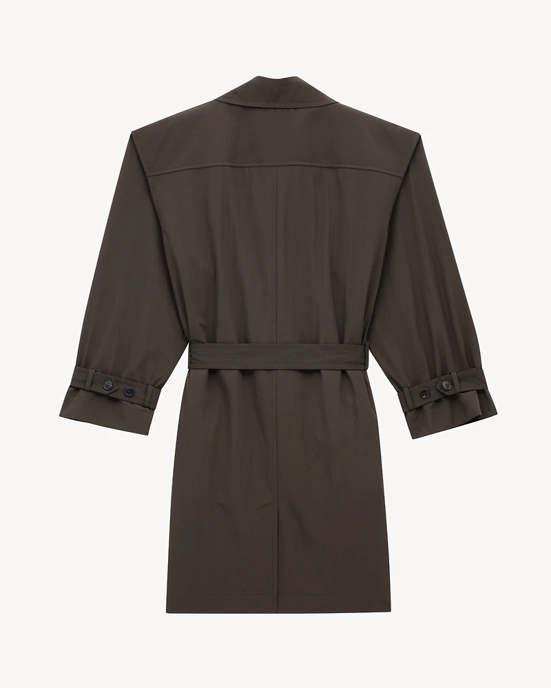 trench coat crinkled nylon