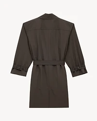 trench coat crinkled nylon