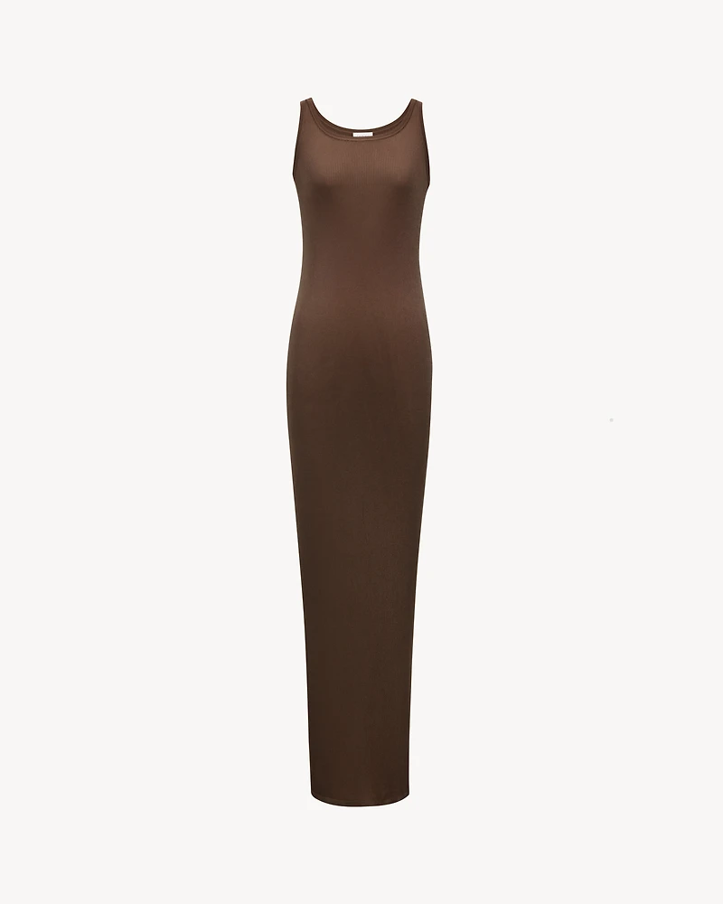 long tank dress rib knit