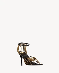 BABYLONE sandals smooth leather and metal
