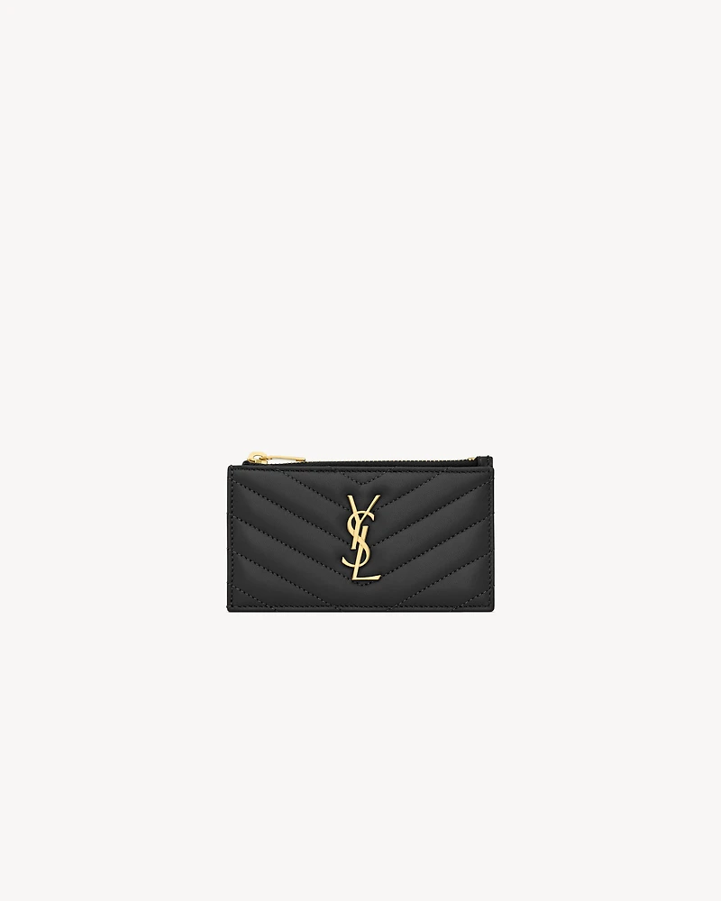CASSANDRE MATELASSÉ FRAGMENTS CARD CASE IN LAMBSKIN