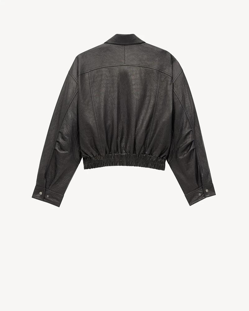 bomber jacket lambskin