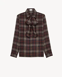 CASSANDRE shirt tartan silk crepe